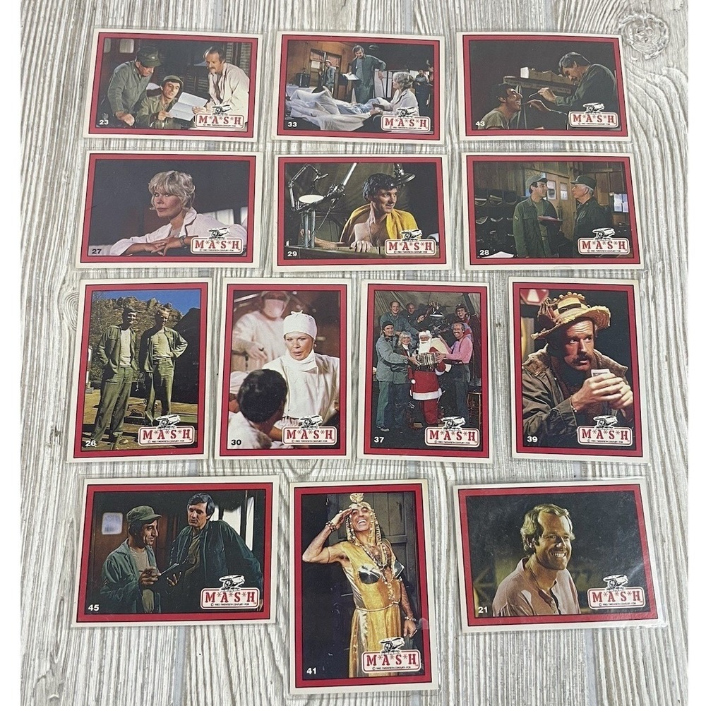 Vintage 1982 MASH TV Show Trading Cards Lot of 13 Donruss Twentieth Century Fox